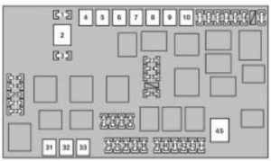 Lexus GX470 - fuse box - engine compartment