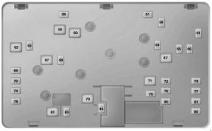 Lincoln MKX - fuse box diagram - engine compartment