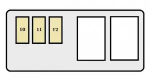 Toyota Tundra mk1 - fuse box - engine compartment (double cab models)