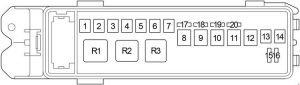 Lexus LS 430 - fuse box diagram - fusible link block