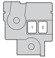 Toyota Yaris mk3 - fuse box - engine compartment (type C - gasoline engine)