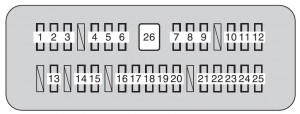 Toyota Tundra mk2 - fuse box - instrument panel