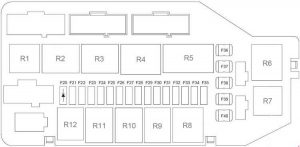 Ford Fiesta - fuse box diagram - engine compartment