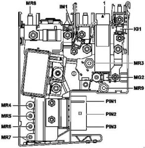Mercedes-Benz E-Class w212 - fuse box diagram - front electrical prefuse box (with ECO start/stop)