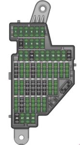 Audi TT - fuse box diagram - instrument panel (left)