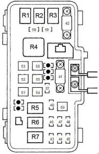 Honda Accord - fuse box diagram - engine compartment