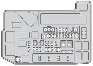 Toyota Prius Plug-in hybrid - fuse box - engine compartment